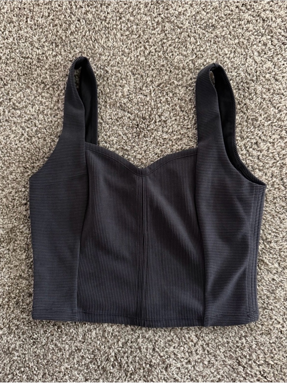 lululemon athletica Ribbed Black Tank Top